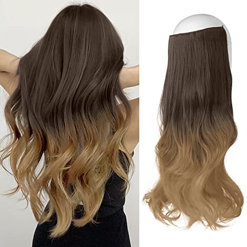 One Piece 18 Inch Invisible Secret Wire Crown Hair Extension Wig Store