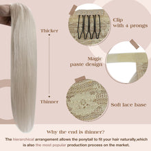 Load image into Gallery viewer, Soft Human Hair Ponytail Extension