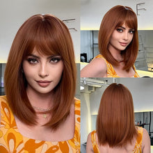 Load image into Gallery viewer, Auburn Wig with Bangs
