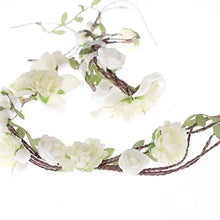 Load image into Gallery viewer, aesthetic rattan flower vine crown tiara hair accessory ivory-2
