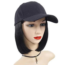 Load image into Gallery viewer, baseball cap wig with synthetic hair extension

