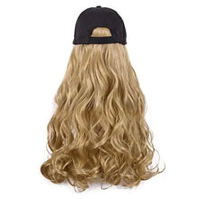 Load image into Gallery viewer, baseball cap with long curly hair extension
