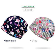 Load image into Gallery viewer, beanie hat sleep caps set pink + navy blue
