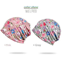 Load image into Gallery viewer, beanie hat sleep caps set pink/gray
