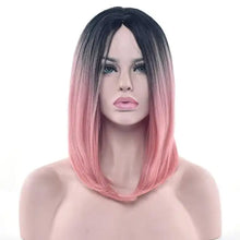 Load image into Gallery viewer, black ombre rooted to pastel shade cosplay wig 2t2312 / 16inches
