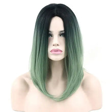 Load image into Gallery viewer, black ombre rooted to pastel shade cosplay wig 2t6319 / 16inches
