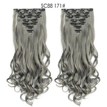 Load image into Gallery viewer, clip-on hair extensions 6pc set t4/27/30 / 24inches
