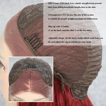 Load image into Gallery viewer, free parting curly hand-tied heat resistant fibre wig