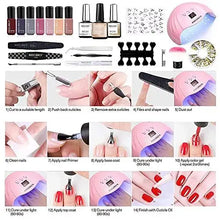 Load image into Gallery viewer, gel nail polish set starter kit with light
