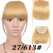 Load image into Gallery viewer, heat friendly clip in bangs hairpiece p27/613 / 6inches
