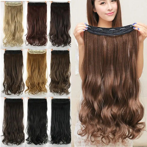 heat friendly clip-in one piece hair extension hair accessory