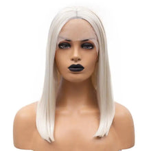 Load image into Gallery viewer, high-temperature synthetic lace front wig natural straight bob wig