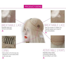 Load image into Gallery viewer, high-temperature synthetic lace front wig natural straight bob wig