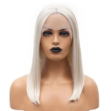Load image into Gallery viewer, high-temperature synthetic lace front wig natural straight bob wig