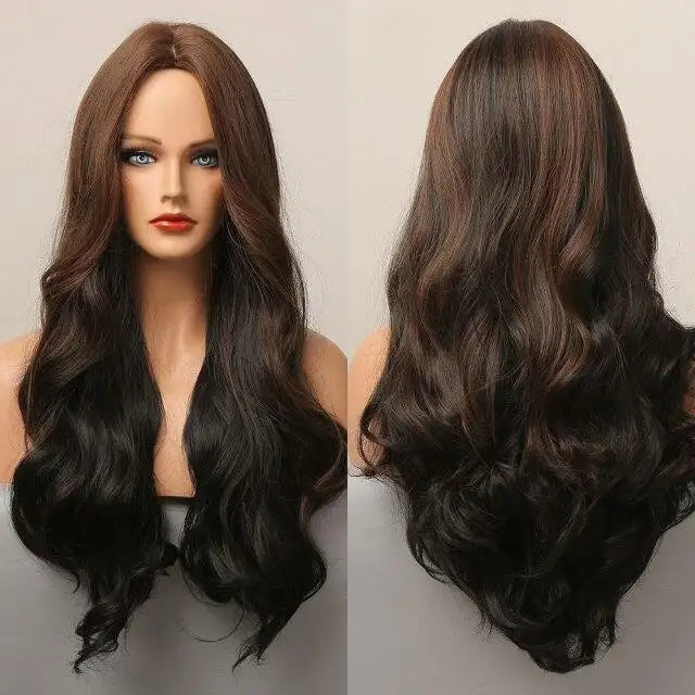 highlighted heat friendly wig with body waves lc5100-1