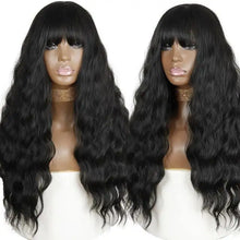 Load image into Gallery viewer, justine long water wave synthetic wigs with bangs 9146-2 / 26inches / canada
