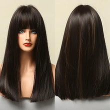 Load image into Gallery viewer, kaylah - long heat resistant wig with bangs lc5026-1
