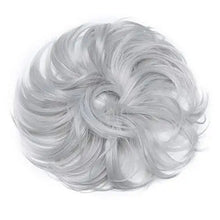 Load image into Gallery viewer, large tousled messy hair bun silver grey
