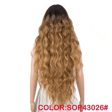 Load image into Gallery viewer, lilac, synthetic lace front wigs extra long deep natural wave ombre coloured fashion wig sop43026 / 150% / 360 lace front / 36inches / canada
