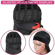 Load image into Gallery viewer, long black headband wig with headbands attached- 20 inch
