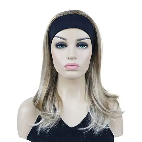 long straight headband synthetic heat resistant wig #l16-613