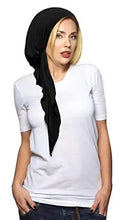 Load image into Gallery viewer, long tied headscarf headcover turban black gold
