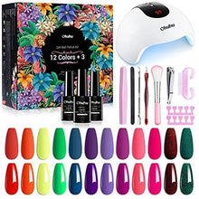 Load image into Gallery viewer, nail polish kit with 36w uv led lamp gel polish set  nail art decorations default title
