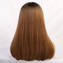 Load image into Gallery viewer, ombre ash brown straight wig
