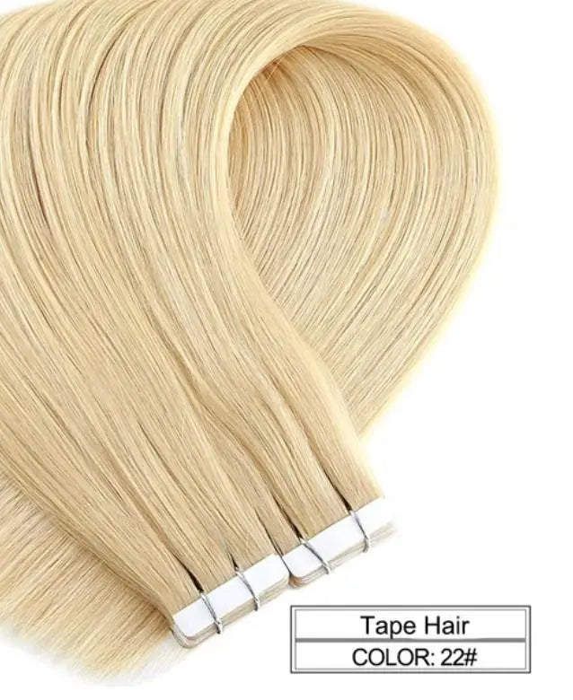 ombre baylage 10pcs remy tape in human hair extensions #22 / 16 inches / 12 months / 10 pcs / >=60%