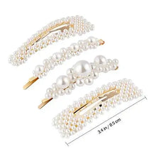 Load image into Gallery viewer, pearl barrettes hair accessories set c
