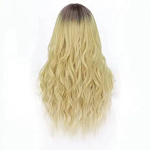 Load image into Gallery viewer, penelope transitional dark root to light blonde long heat resistant hair wig
