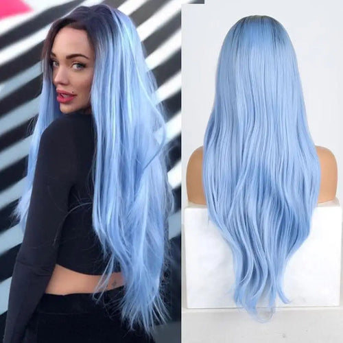renegade | ombre blue two tone  glueless lace wig