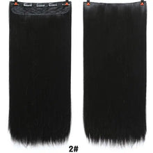 Load image into Gallery viewer, two-tone 24 inch long straight heat friendly clip in hair extension 2 / 24inches

