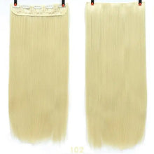 Load image into Gallery viewer, two-tone 24 inch long straight heat friendly clip in hair extension 102 / 24inches
