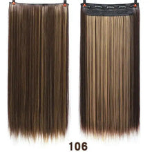 Load image into Gallery viewer, two-tone 24 inch long straight heat friendly clip in hair extension 106 / 24inches
