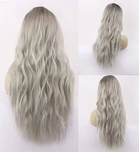 Load image into Gallery viewer, wavy long synthetic wig with center part