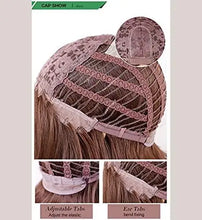 Load image into Gallery viewer, wavy long synthetic wig with center part