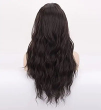Load image into Gallery viewer, wavy long synthetic wig with center part