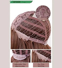 Load image into Gallery viewer, wavy long synthetic wig with center part