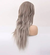 Load image into Gallery viewer, wavy long synthetic wig with center part