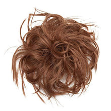 Load image into Gallery viewer, Tousled Wavy Hairpiece Bun Scrunchie Hair Wrap Wig Store 
