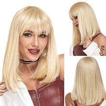 Load image into Gallery viewer, Heat Resistant Synthetic Bob Wig with Bangs Wig Store
