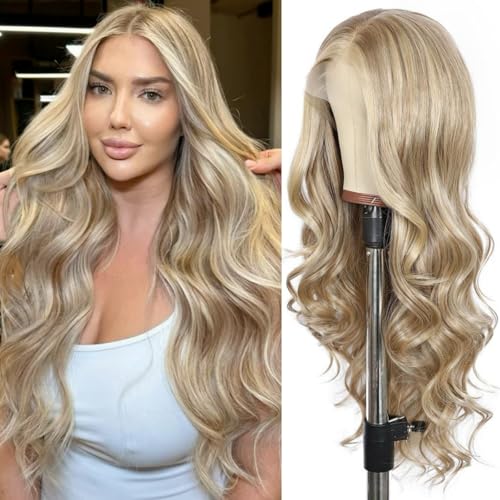 ✨ Highlighted Synthetic Lace Front Wigs for Women – Natural Look, Head-Turning Style