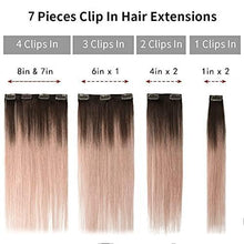 Load image into Gallery viewer, 14-22&quot; Clip In Brazilian Human Hair Extensions 120g 7pcs Set Wig Store
