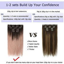 Load image into Gallery viewer, 14-22&quot; Clip In Brazilian Human Hair Extensions 120g 7pcs Set Wig Store
