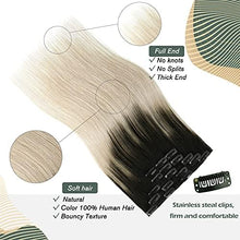 Load image into Gallery viewer, 14-22&quot; Clip In Brazilian Human Hair Extensions 120g 7pcs Set Wig Store
