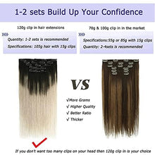 Load image into Gallery viewer, 14-22&quot; Clip In Brazilian Human Hair Extensions 120g 7pcs Set Wig Store
