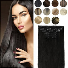 Load image into Gallery viewer, 14-22&quot; Clip In Brazilian Human Hair Extensions 120g 7pcs Set Wig Store
