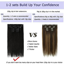 Load image into Gallery viewer, 14-22&quot; Clip In Brazilian Human Hair Extensions 120g 7pcs Set Wig Store
