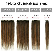 Load image into Gallery viewer, 14-22&quot; Clip In Brazilian Human Hair Extensions 120g 7pcs Set Wig Store
